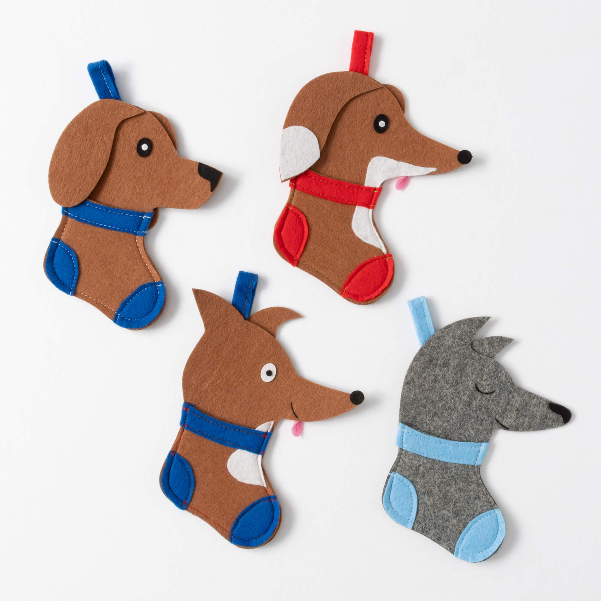 DOG GIFT CARD ORNAMENTS SET 4