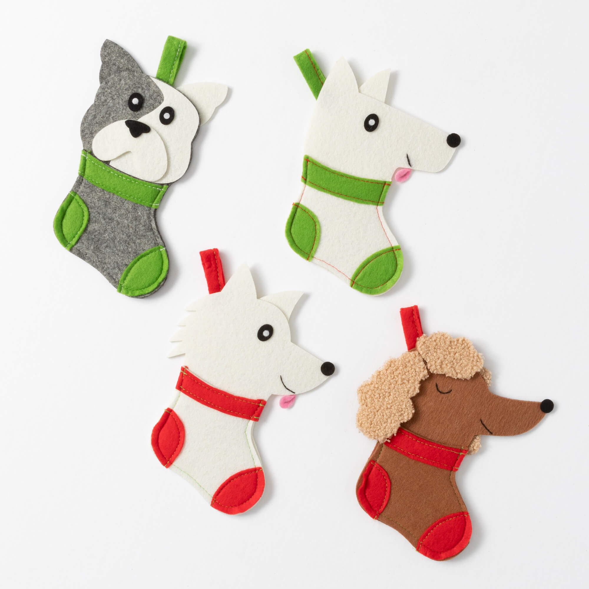 DOG GIFT CARD ORNAMENT SET 4