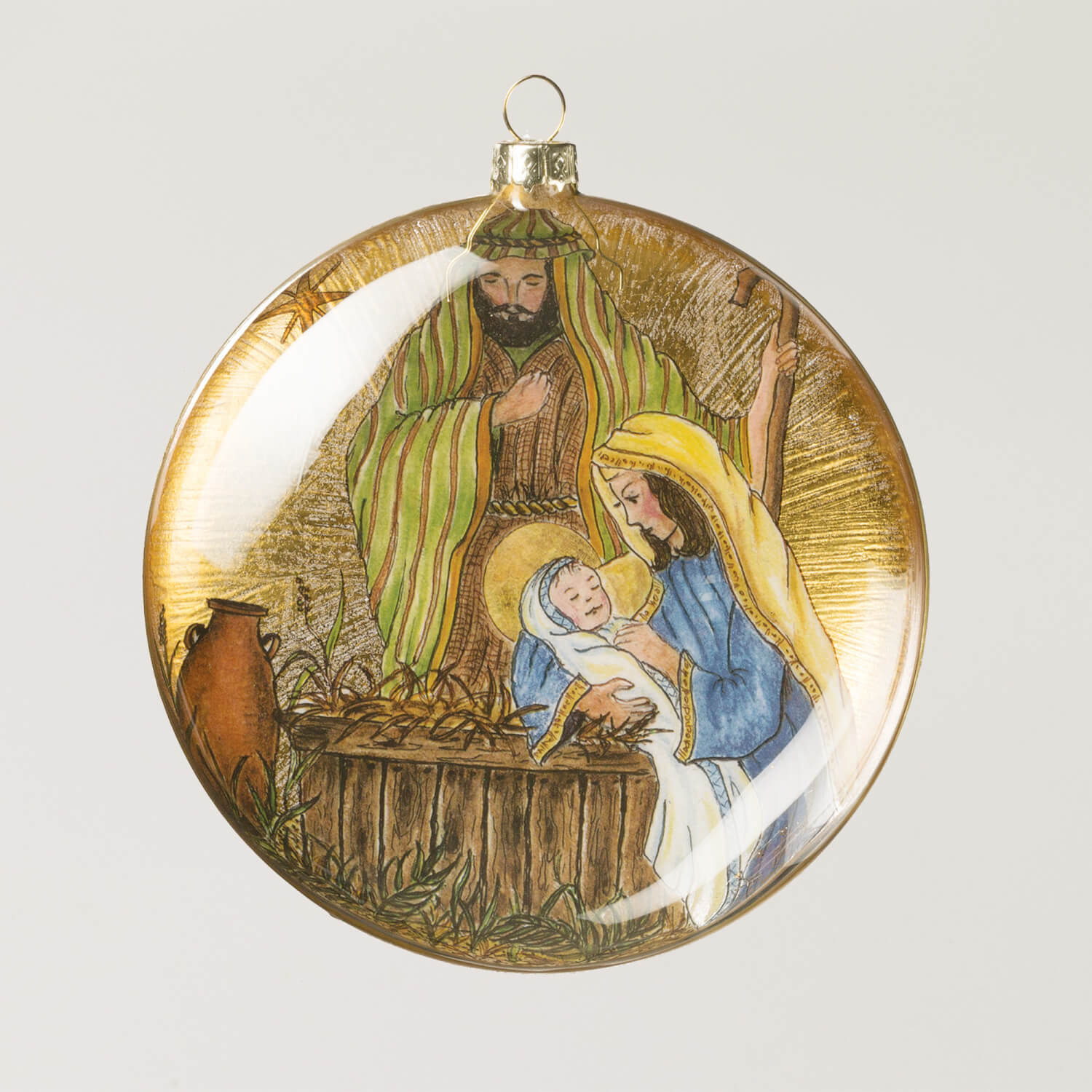 5" NATIVITY DISC ORNAMENT