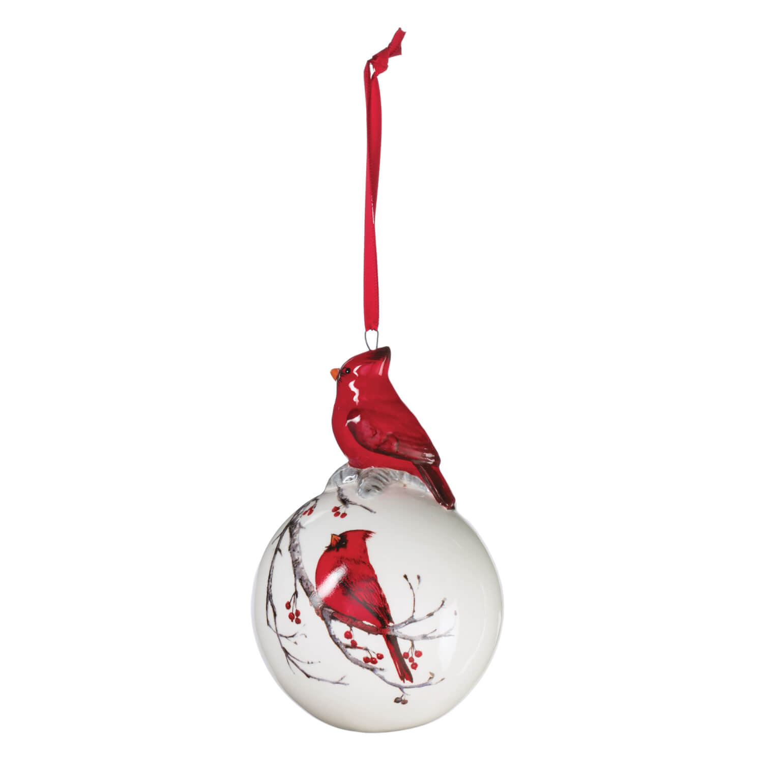 CARDINAL BALL ORNAMENT