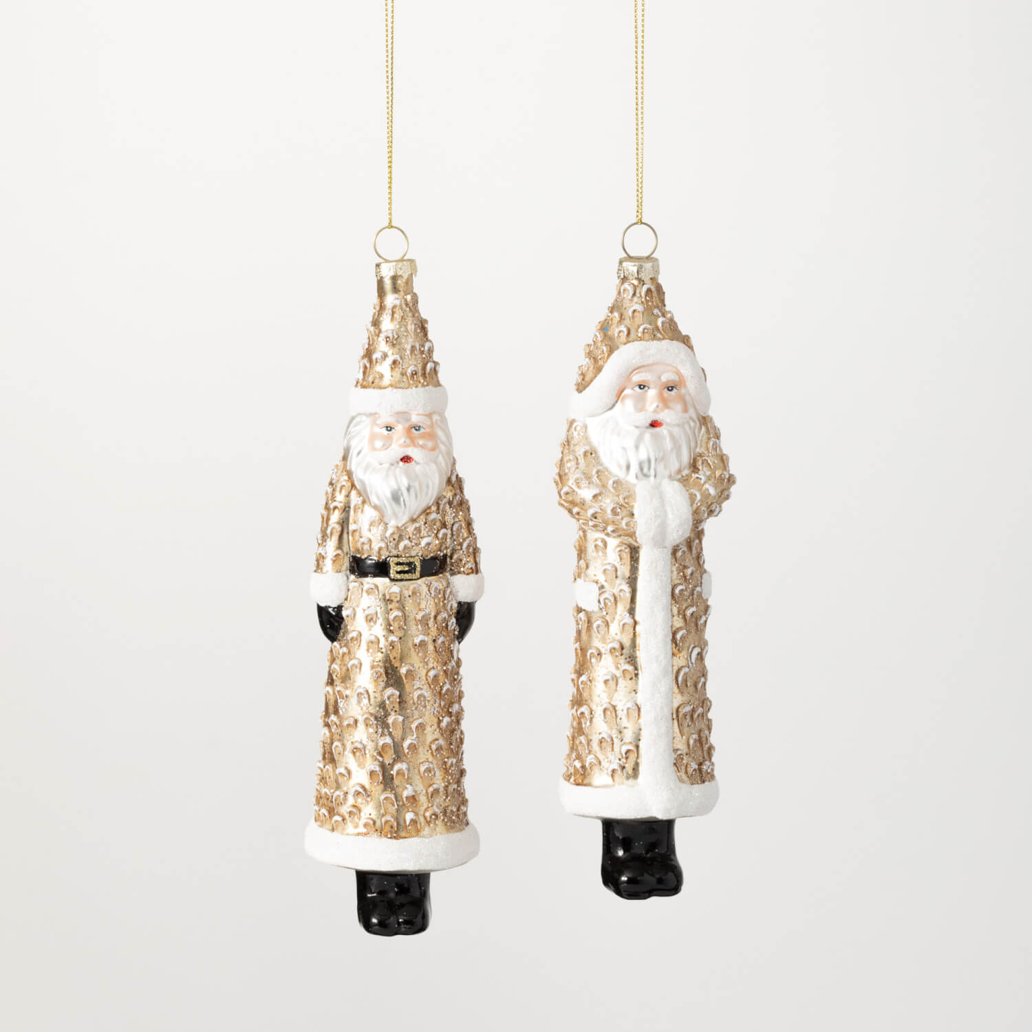 SKINNY SANTA ORNAMENT 2 ASST