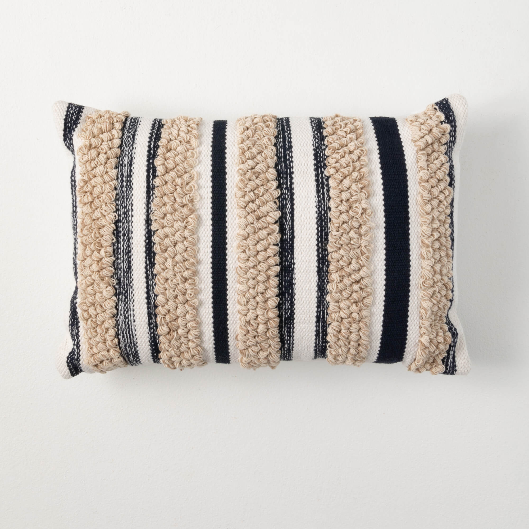 KHAKI INDIGO STRIPE PILLOW