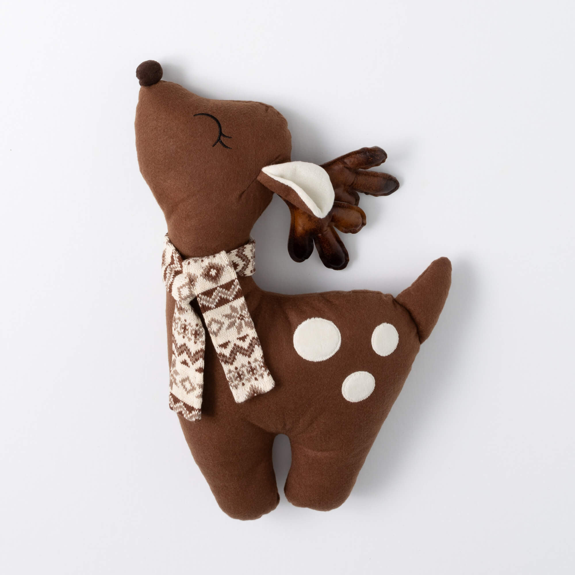 REINDEER PILLOW WITH SCARF