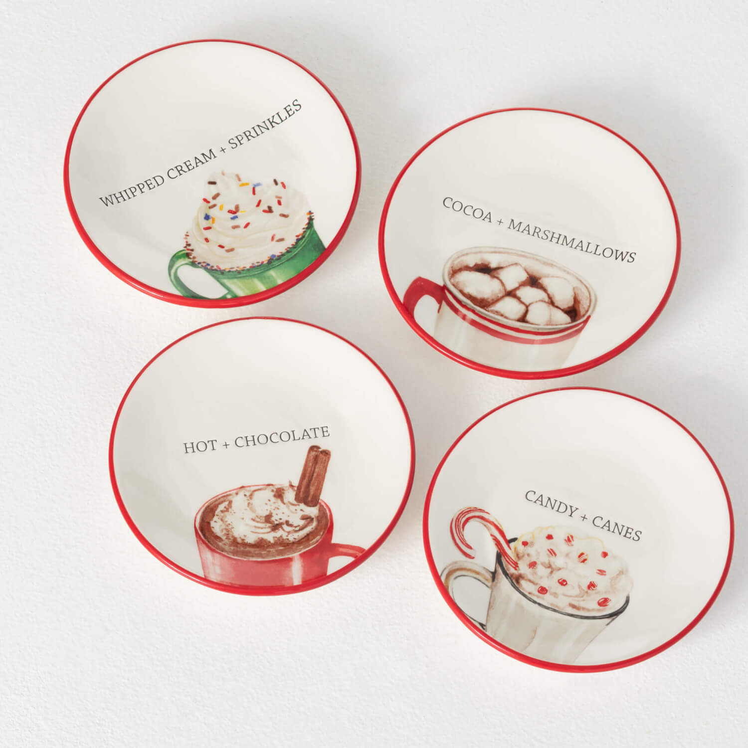 COCOA DESSERT PLATE SET OF 4