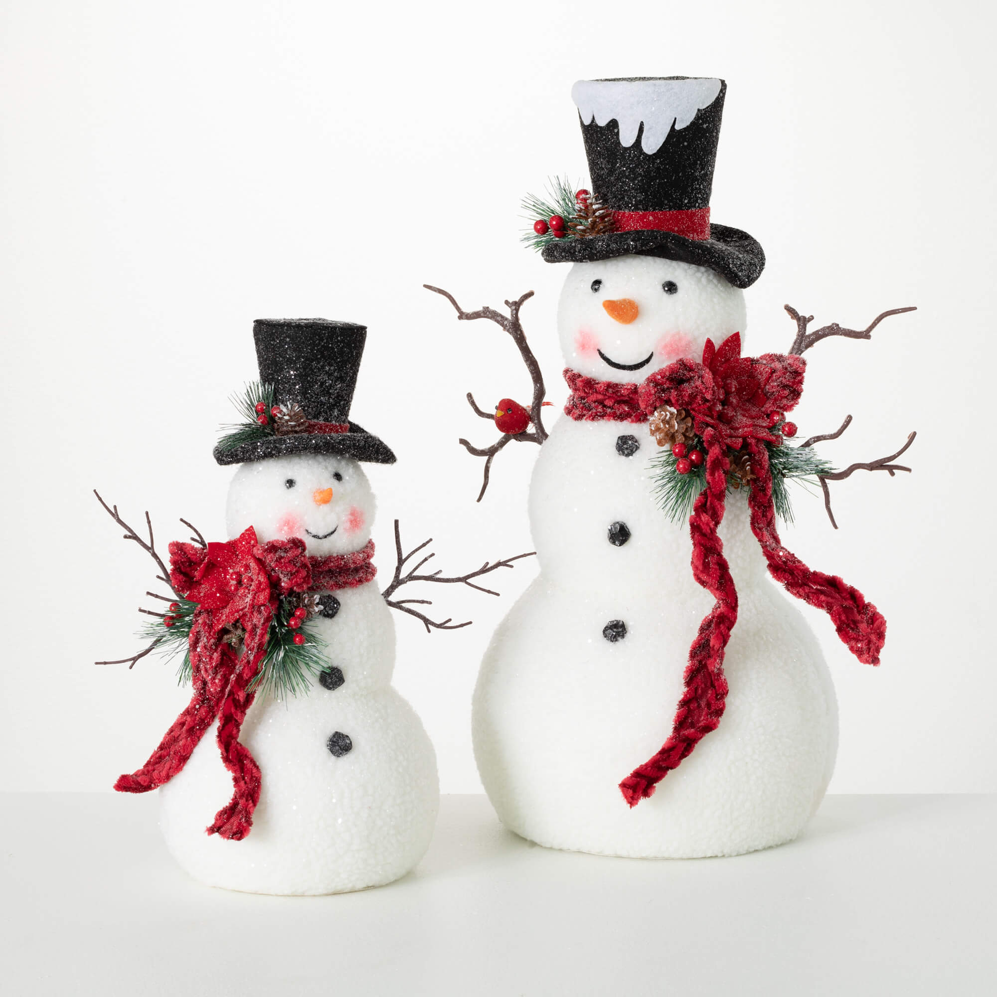 TALL SNOWMAN FIGURE SET OF 2