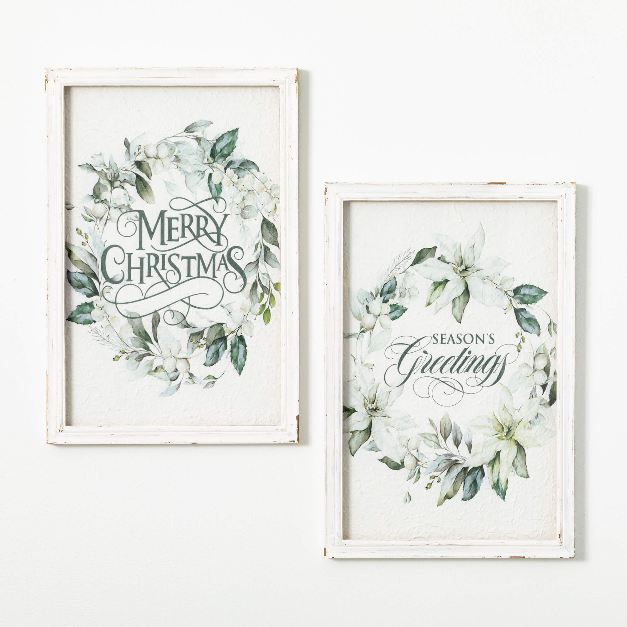 POINSETTIA WALL DECOR SET OF 2