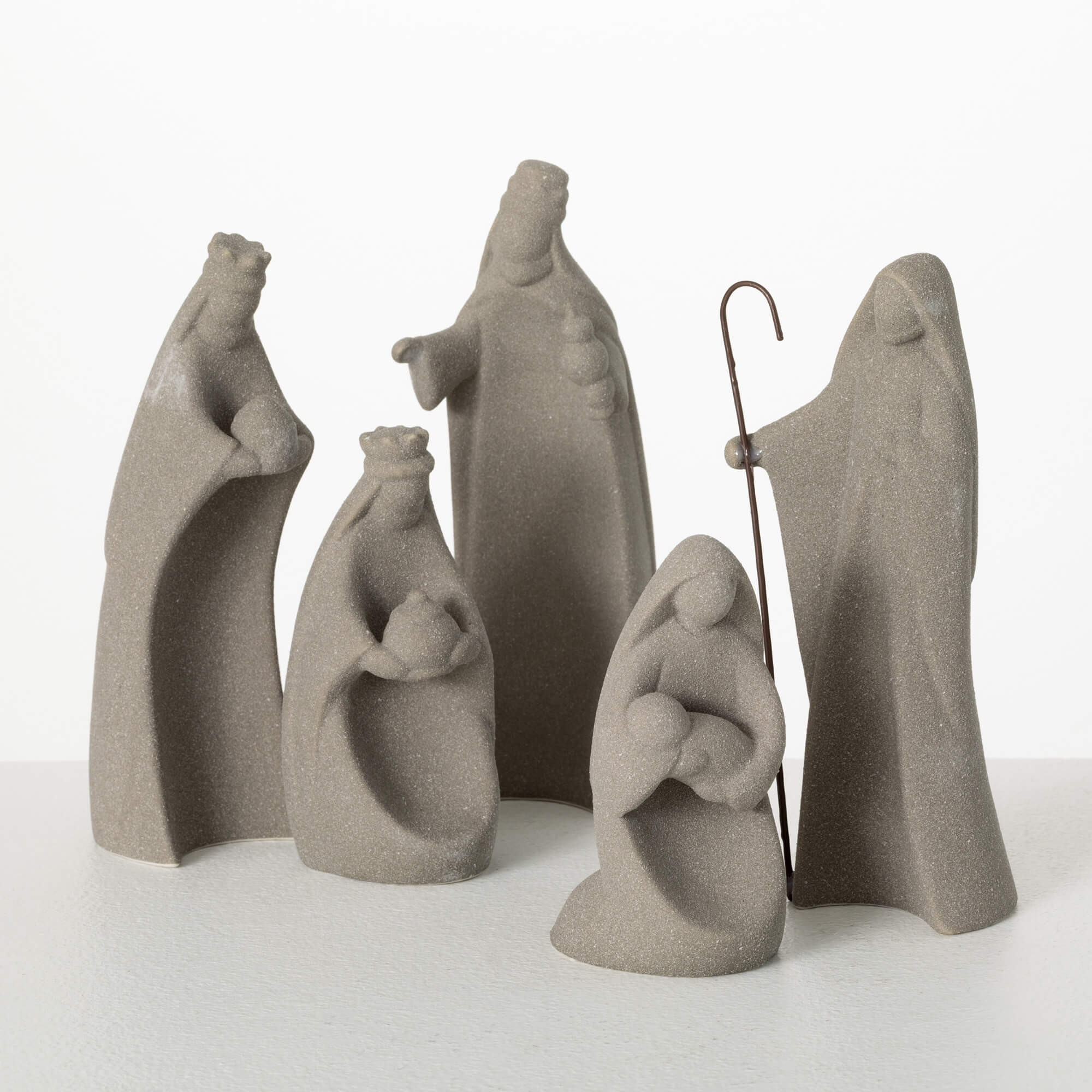 MODERN CERAMIC NATIVITY SET