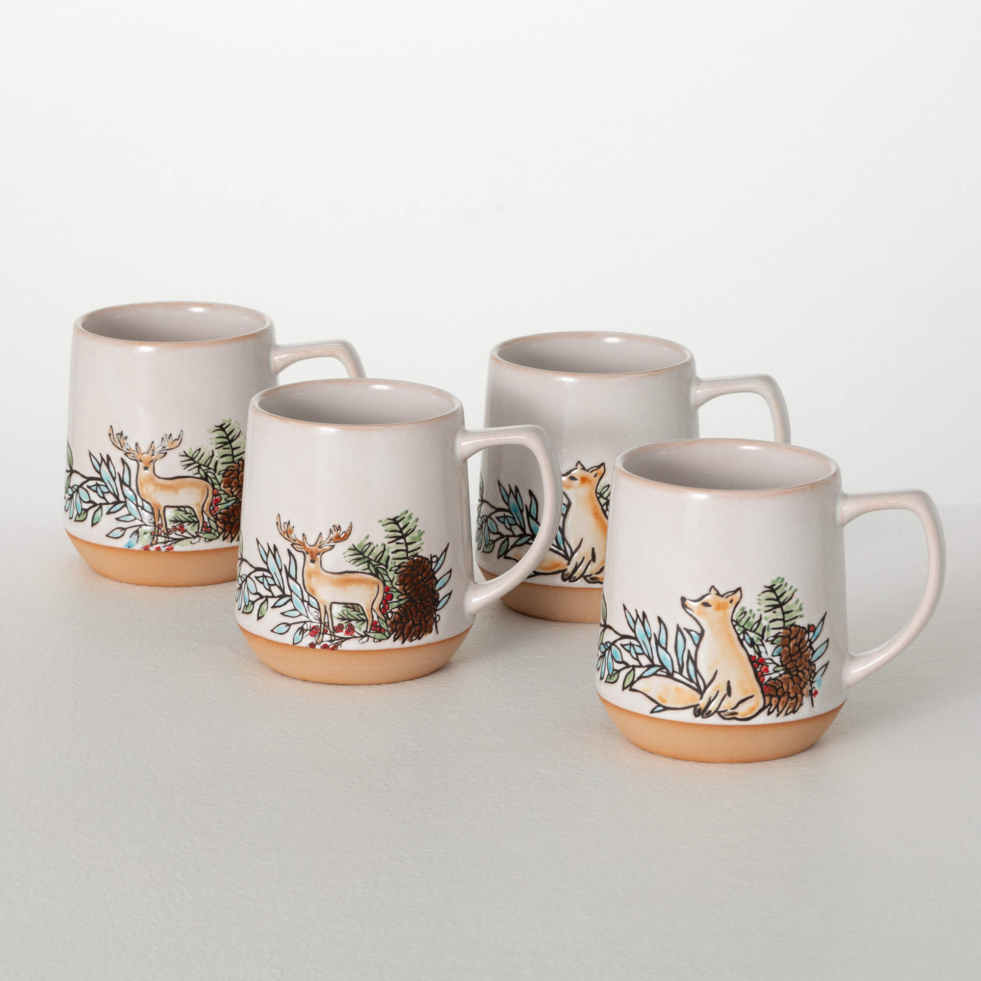 EMBOSSED WOODLAND MUGS