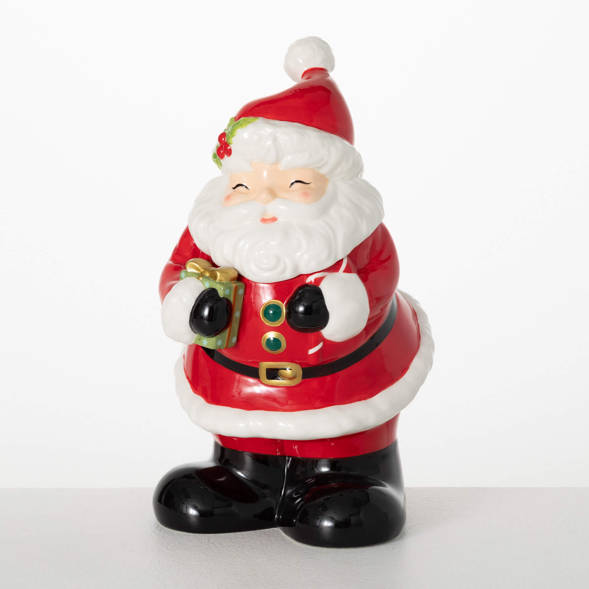 WHIMSICAL SANTA COOKIE JAR