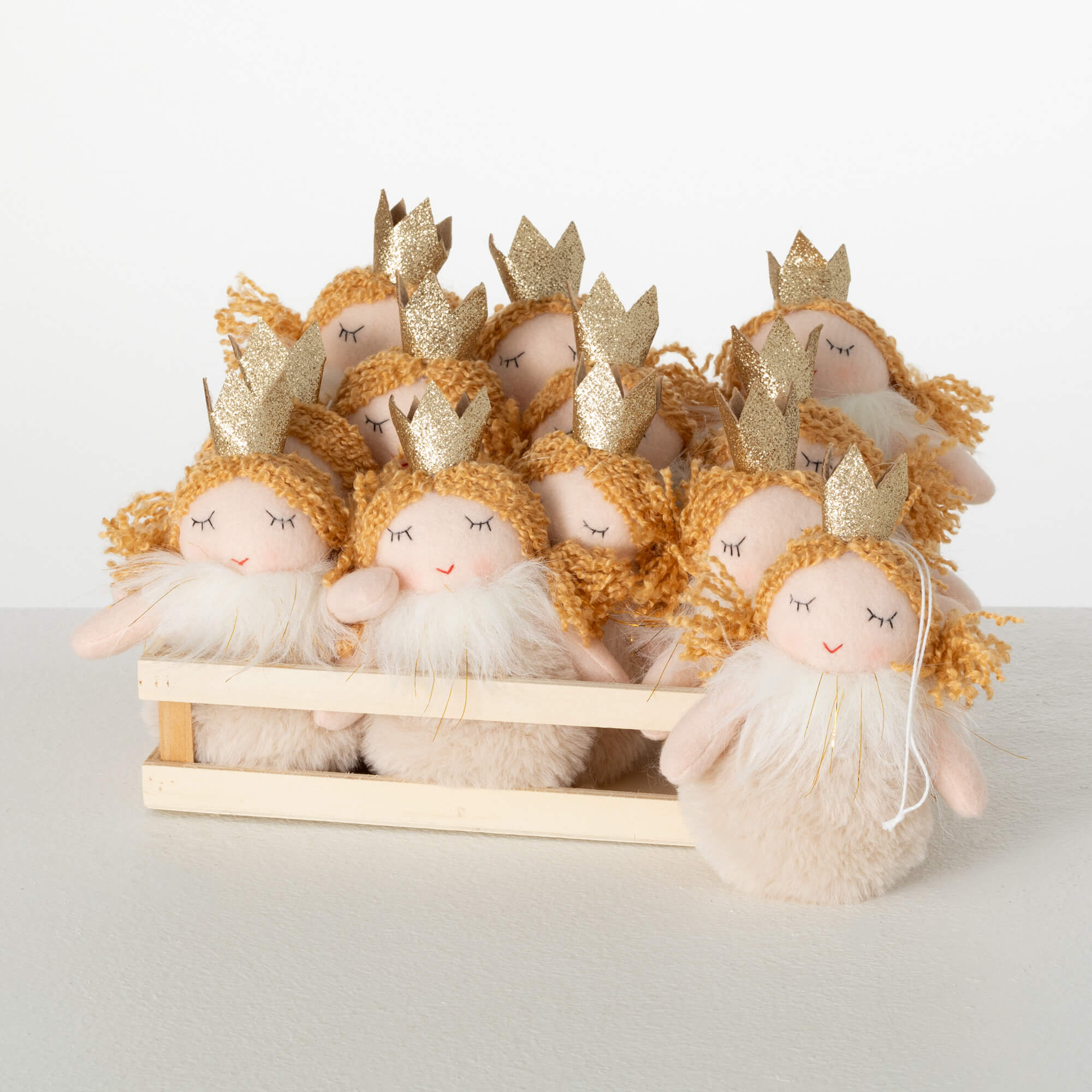 PLUSH ANGEL CRATE ORNAMENTS