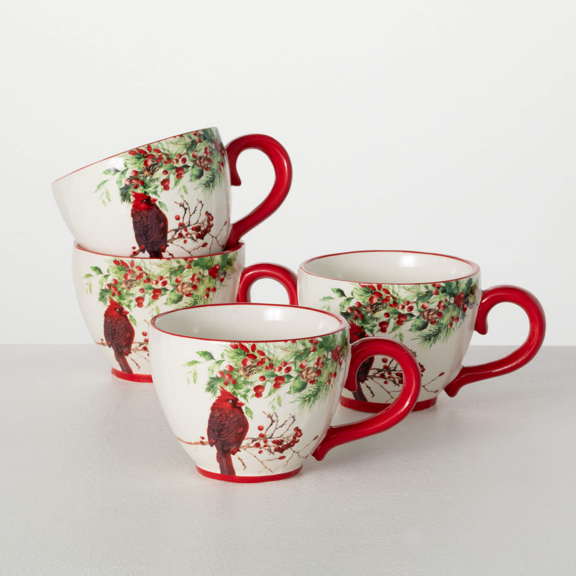 CHRISTMAS CARDINAL MUG SET