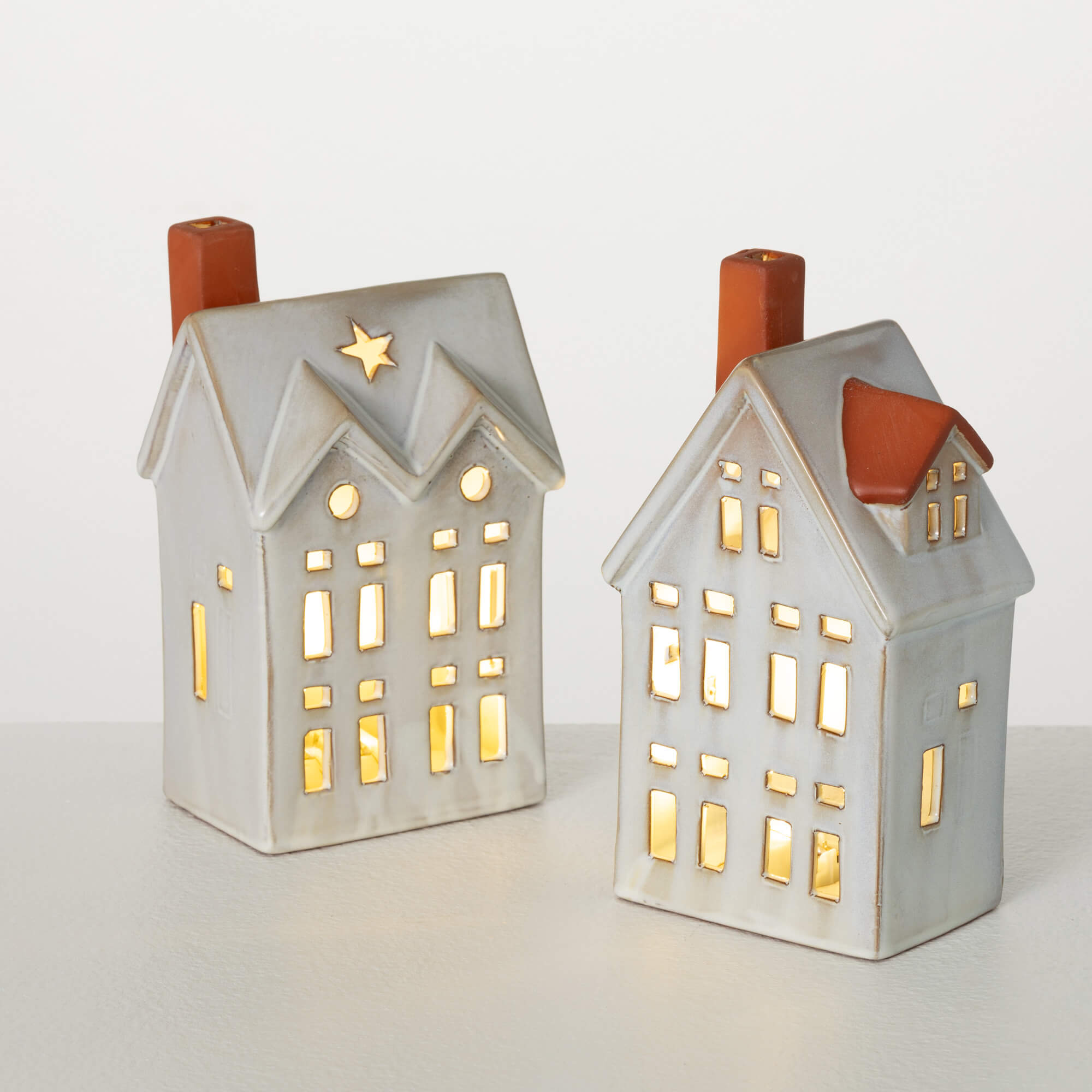 LED TALL VILLAGE HOUSE Set 2