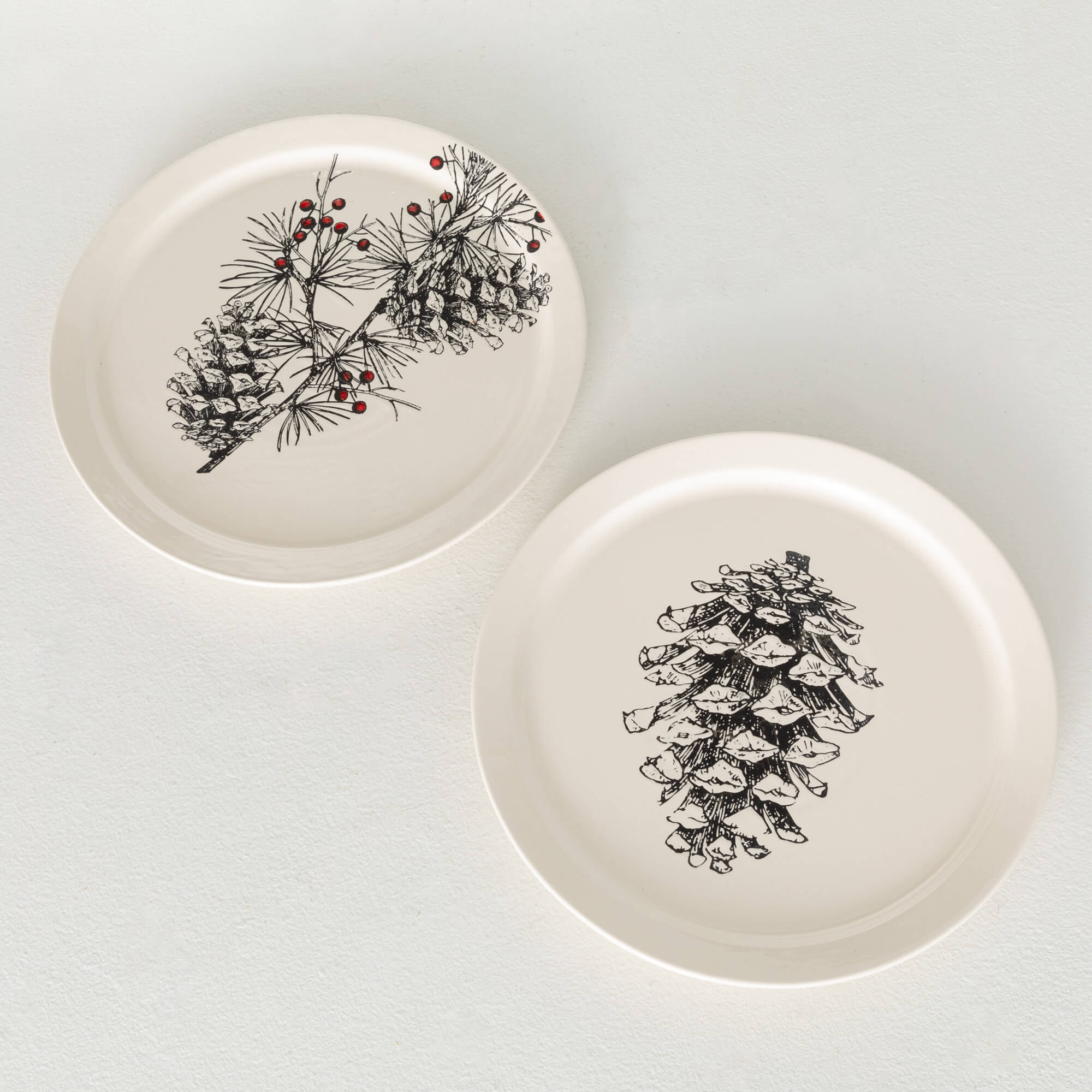 PINECONE PLATTER SET OF 2