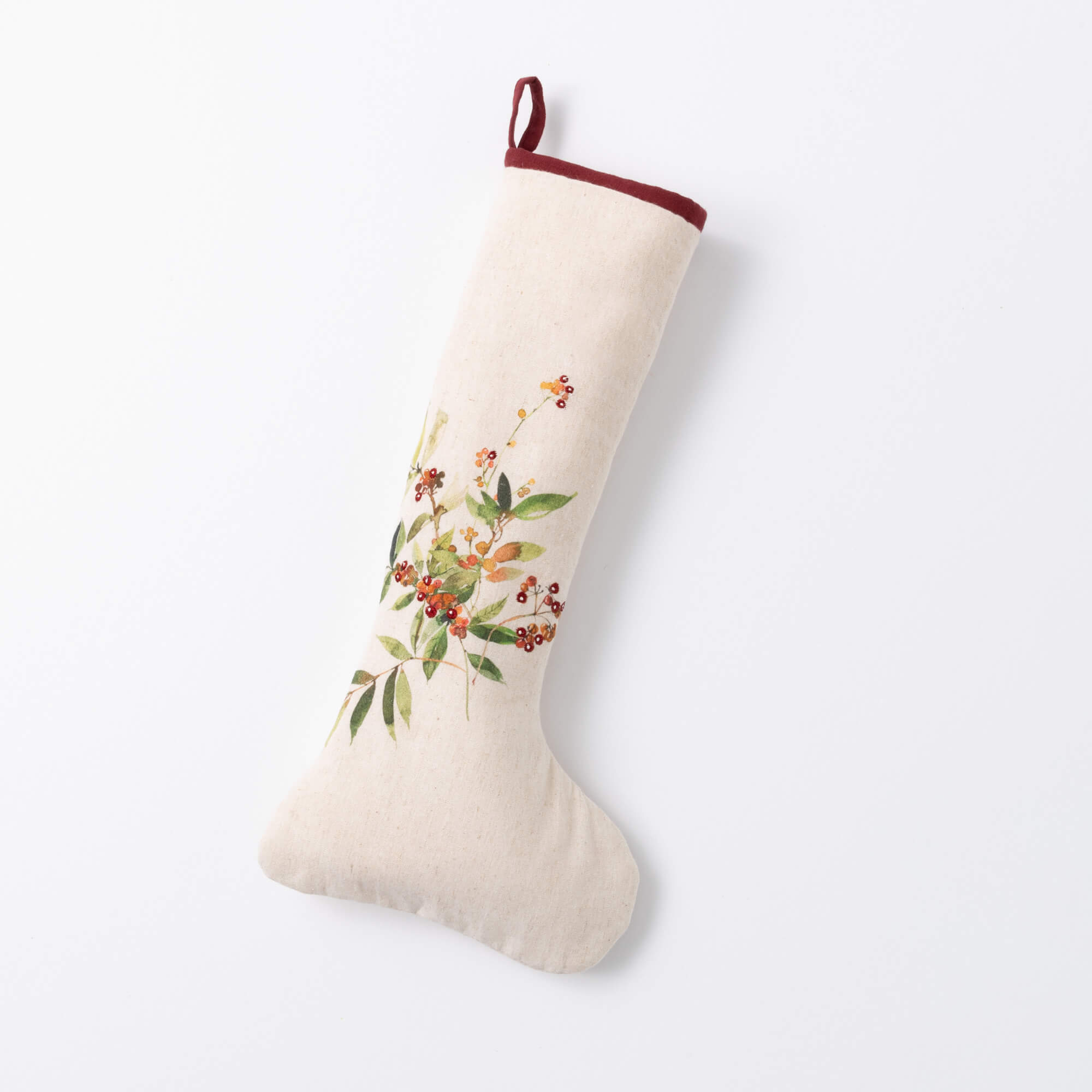 HOLLY BERRY BOTANICAL STOCKING