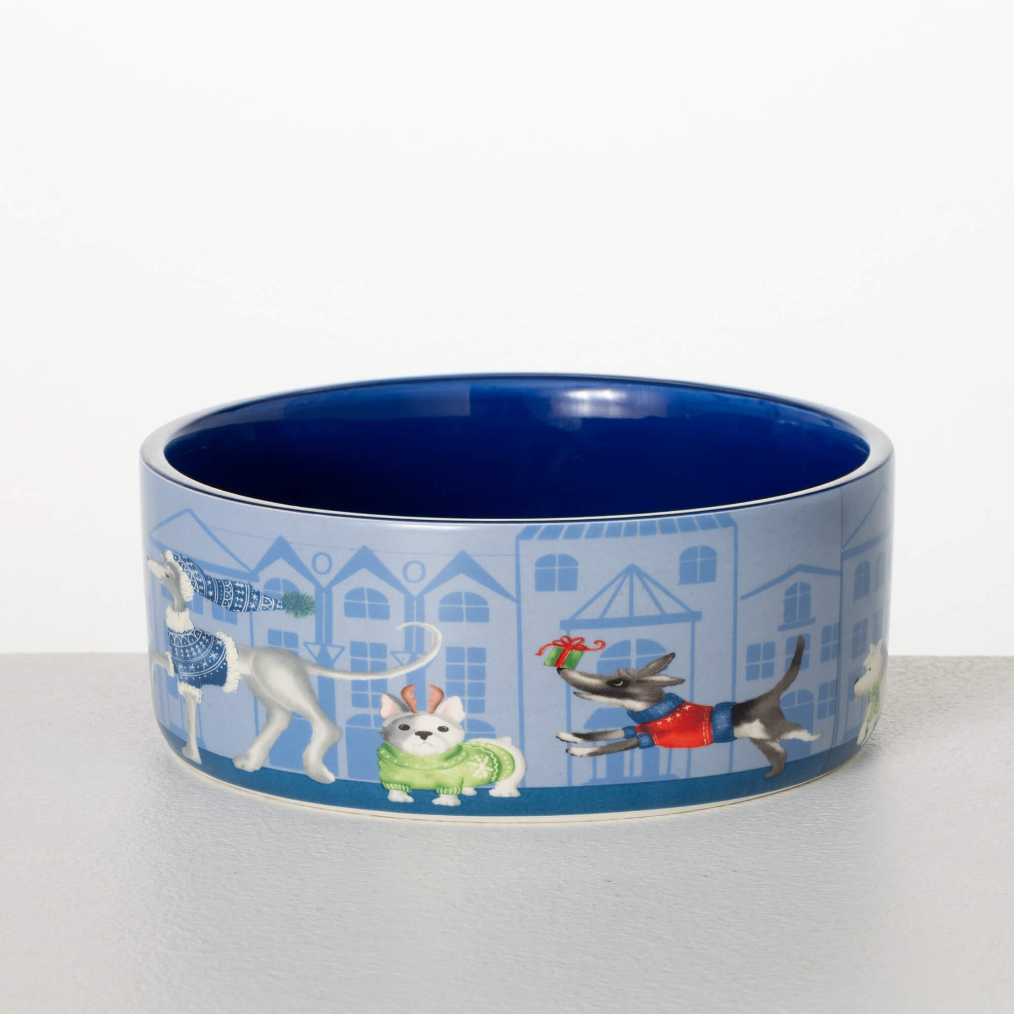 HOLIDAY DOGS PRINTED DOG BOWL