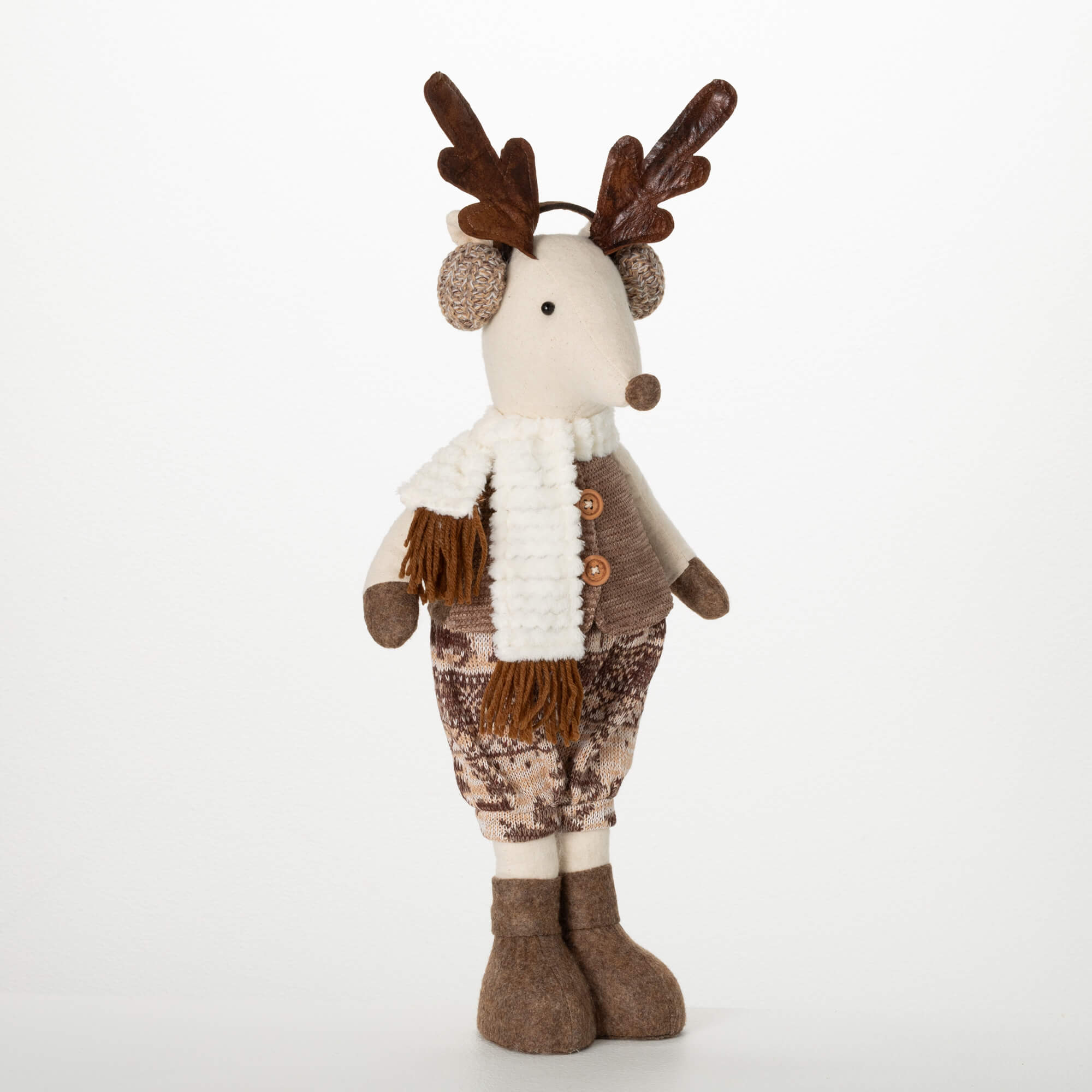 STANDING PLUSH WINTER DEER