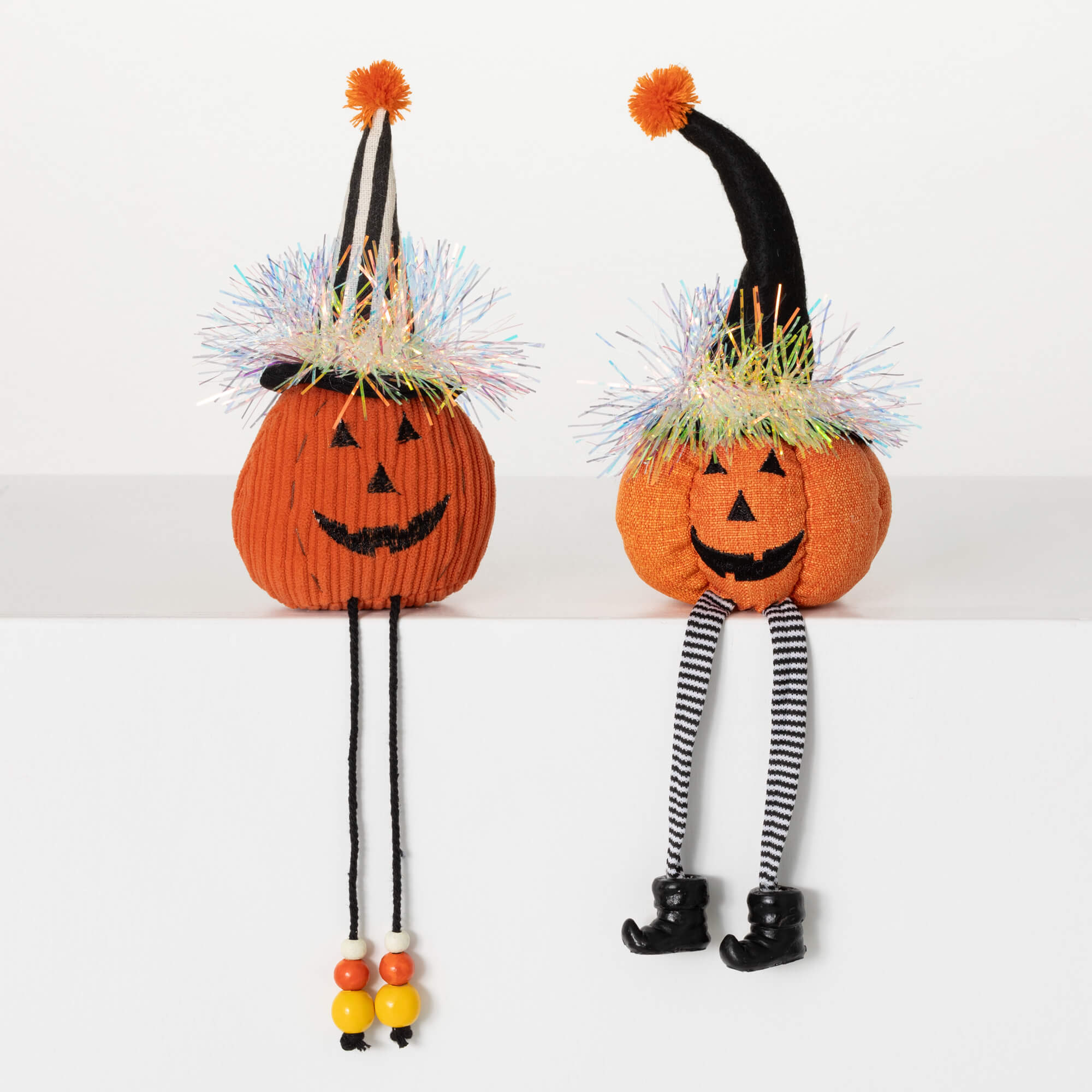 PLUSH JACK-O'-LANTERN SET OF 2