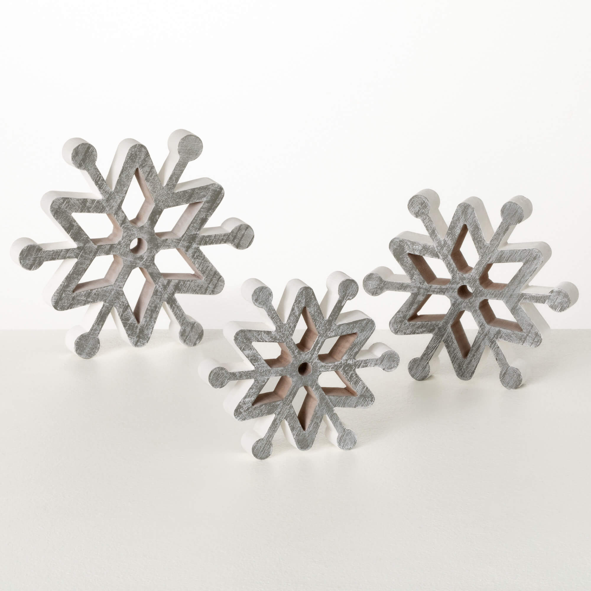 SNOWFLAKE TABLE DECOR Set 3