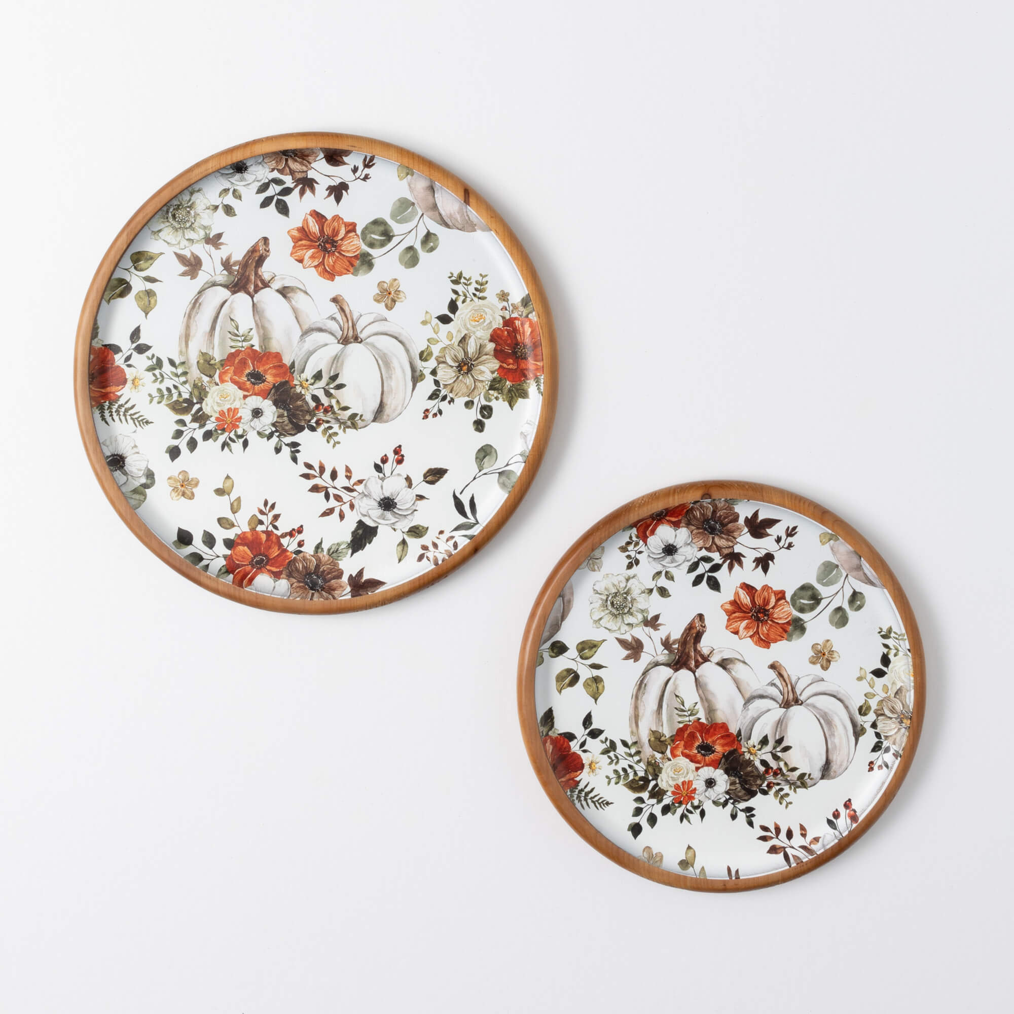 PUMPKIN FLORAL PATTERN TRAYS 2