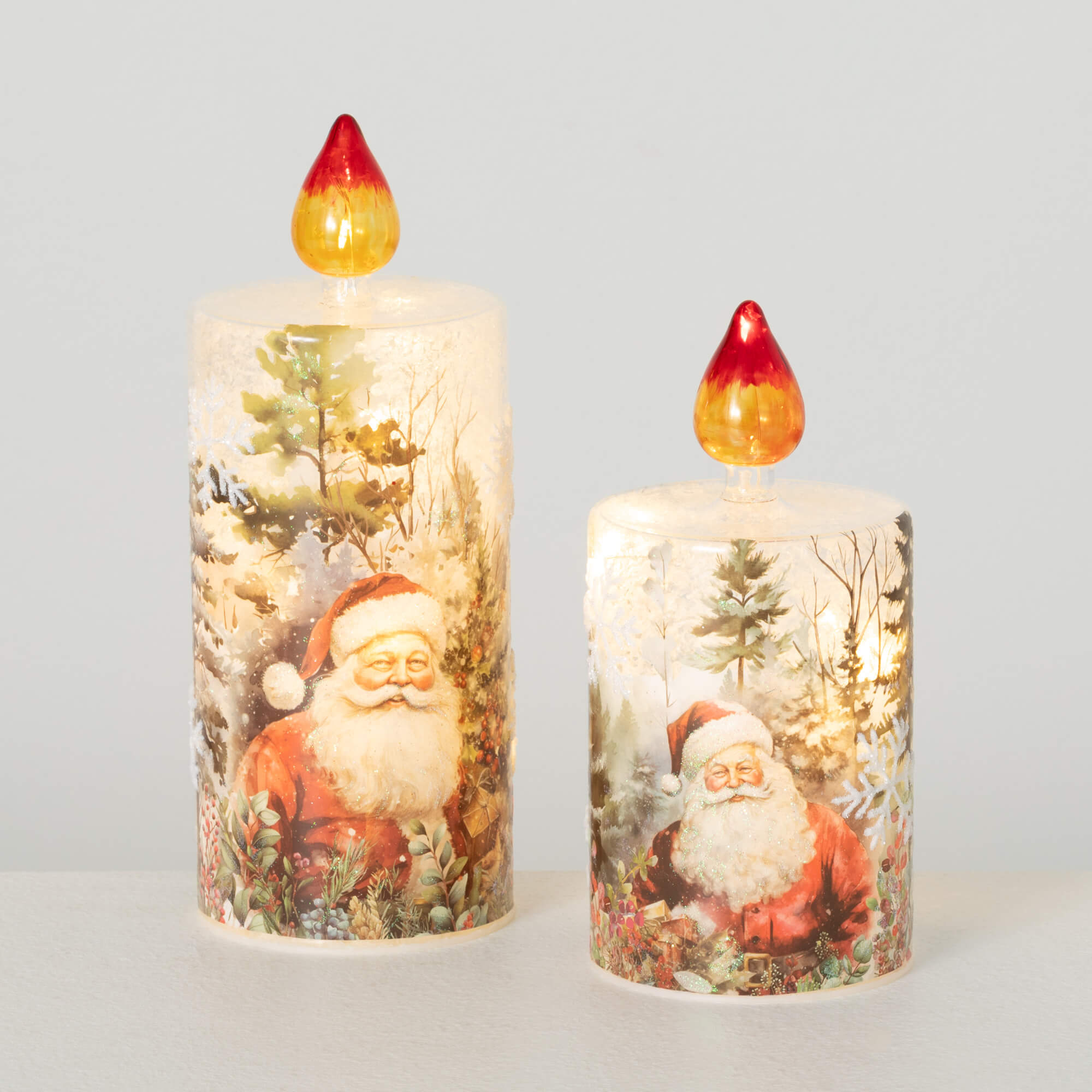 LED SANTA CANDLE Set 2