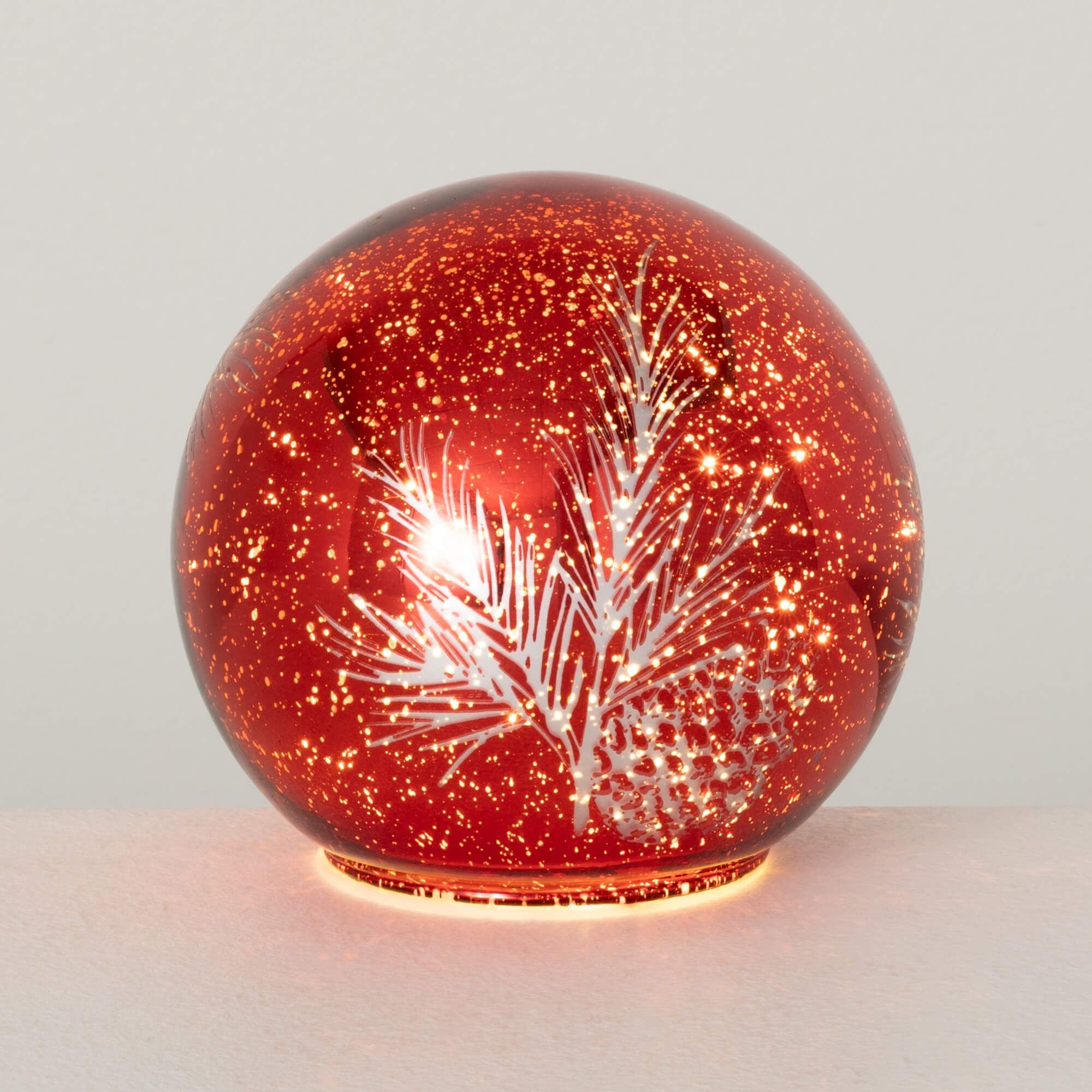 LED RED PINECONE GLOBE LIGHT