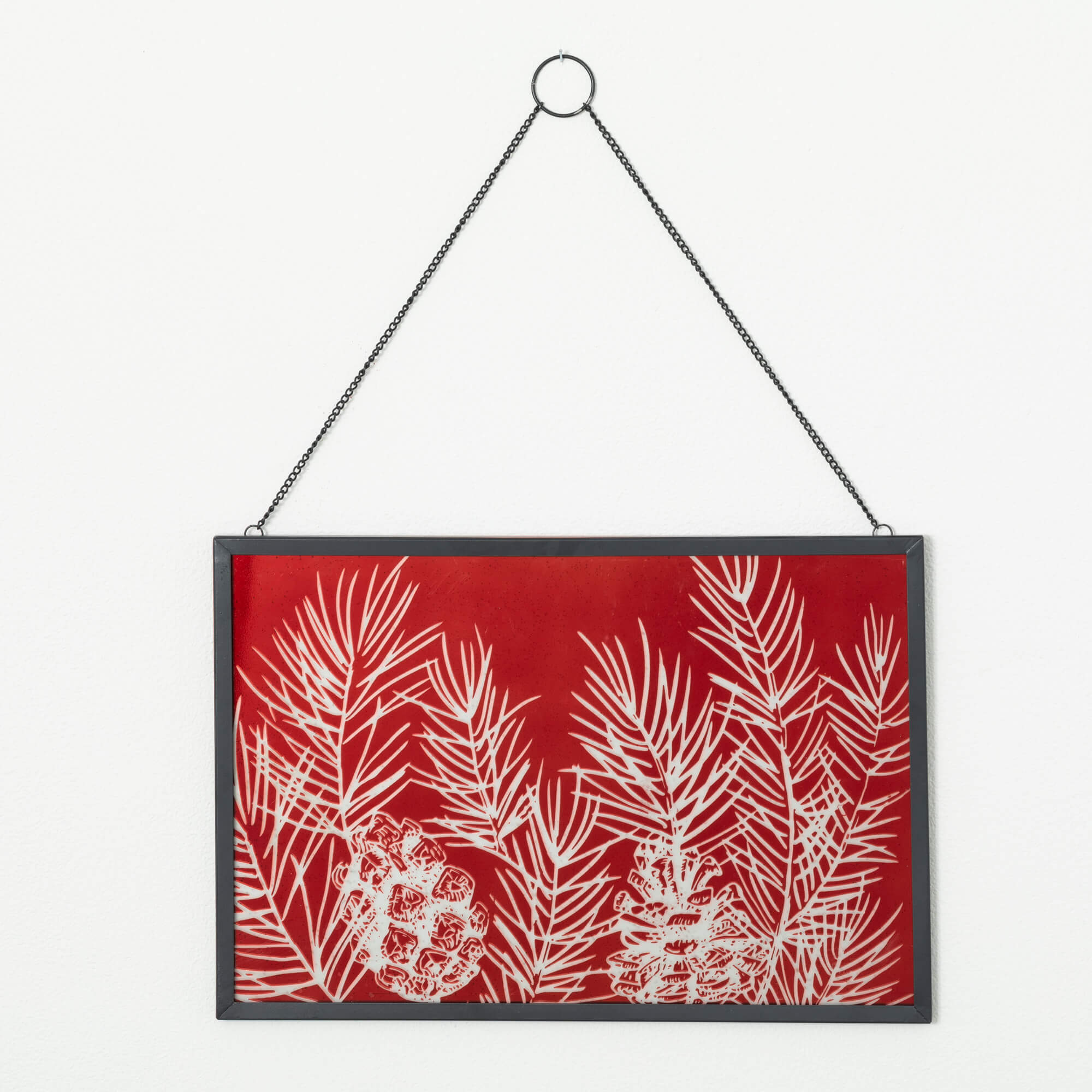 RED PINECONE WALL HANGING