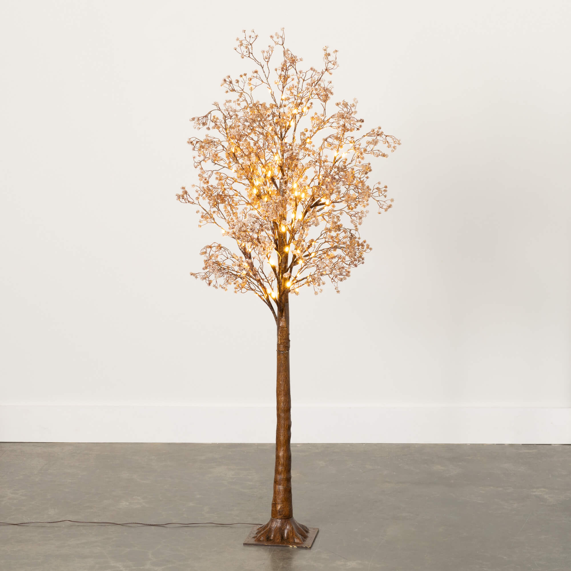 5' LED GOLD BABY'S BREATH TREE