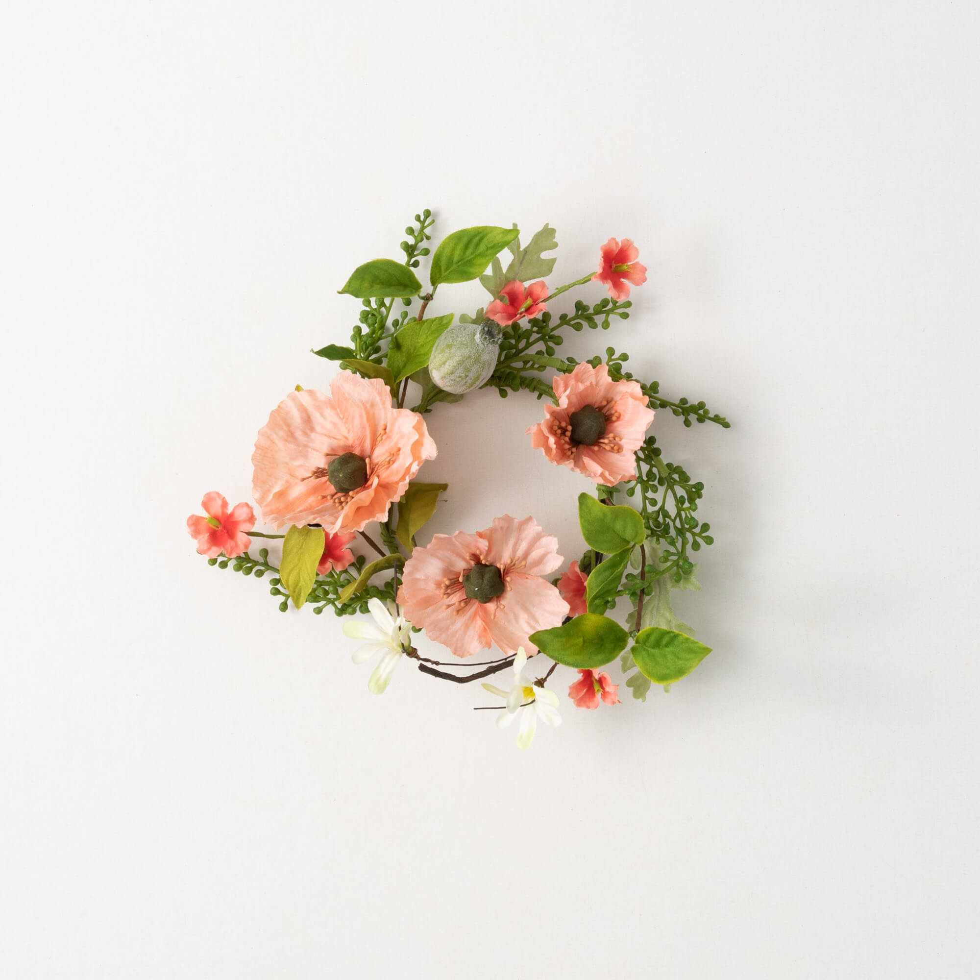 PEACHY POPPY MINI WREATH