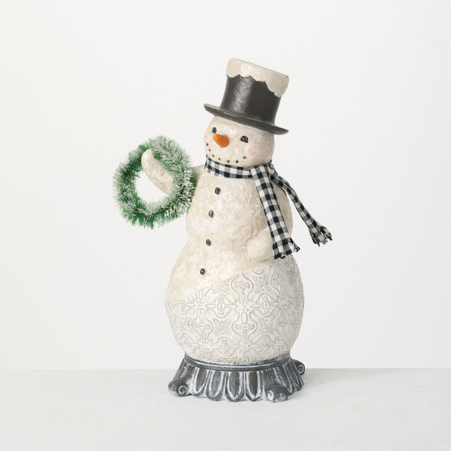 WHIMSICAL SNOWMAN FIGURINE