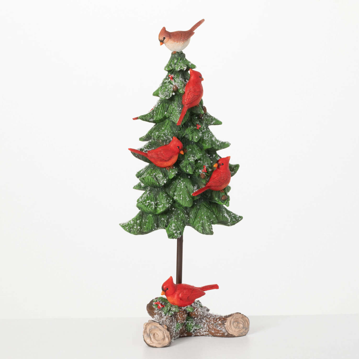 CARDINAL PINE TREE DECOR