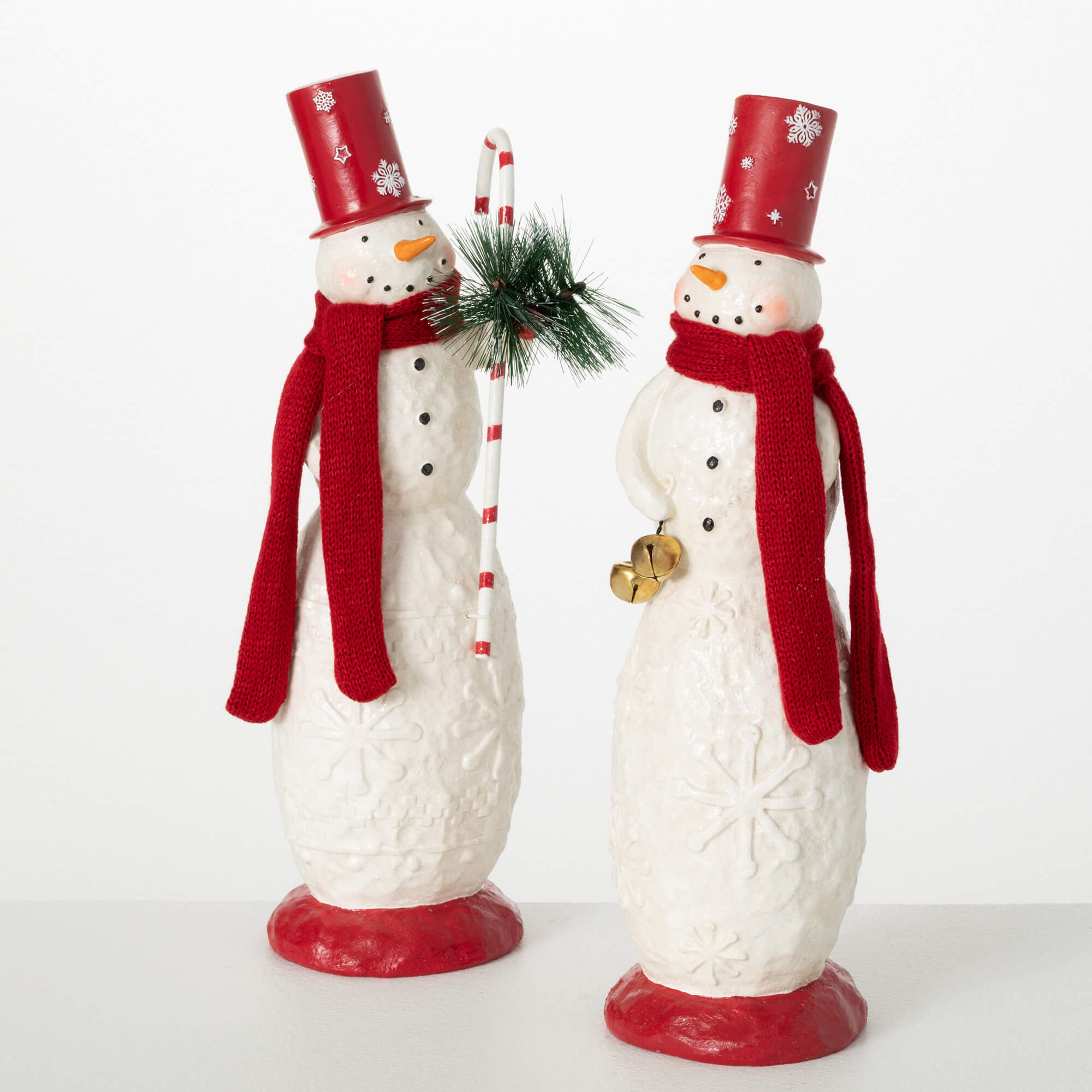 SKINNY SNOWMAN FIGURE SET OF 2