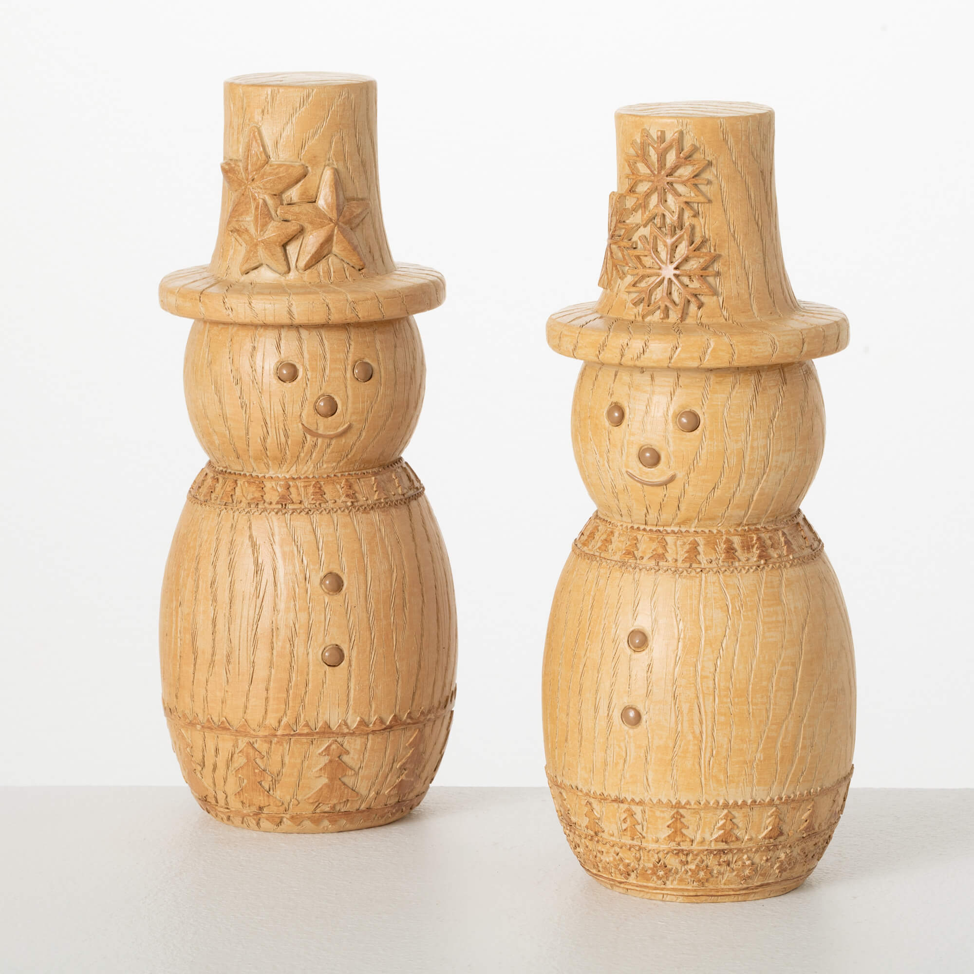 SCANDI SNOWMAN FIGURE SET OF 2