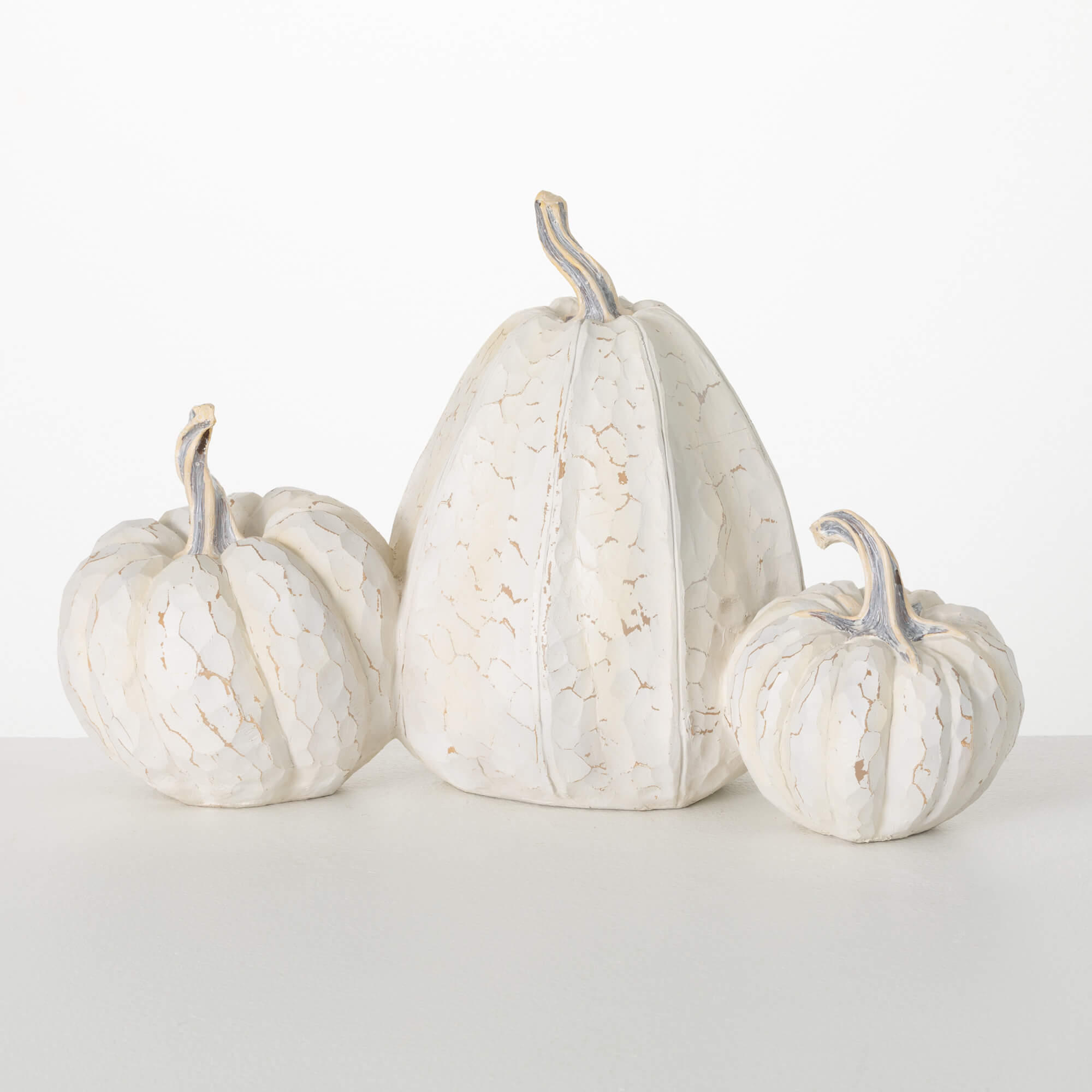 RUSTIC WHITE PUMPKINS DECOR