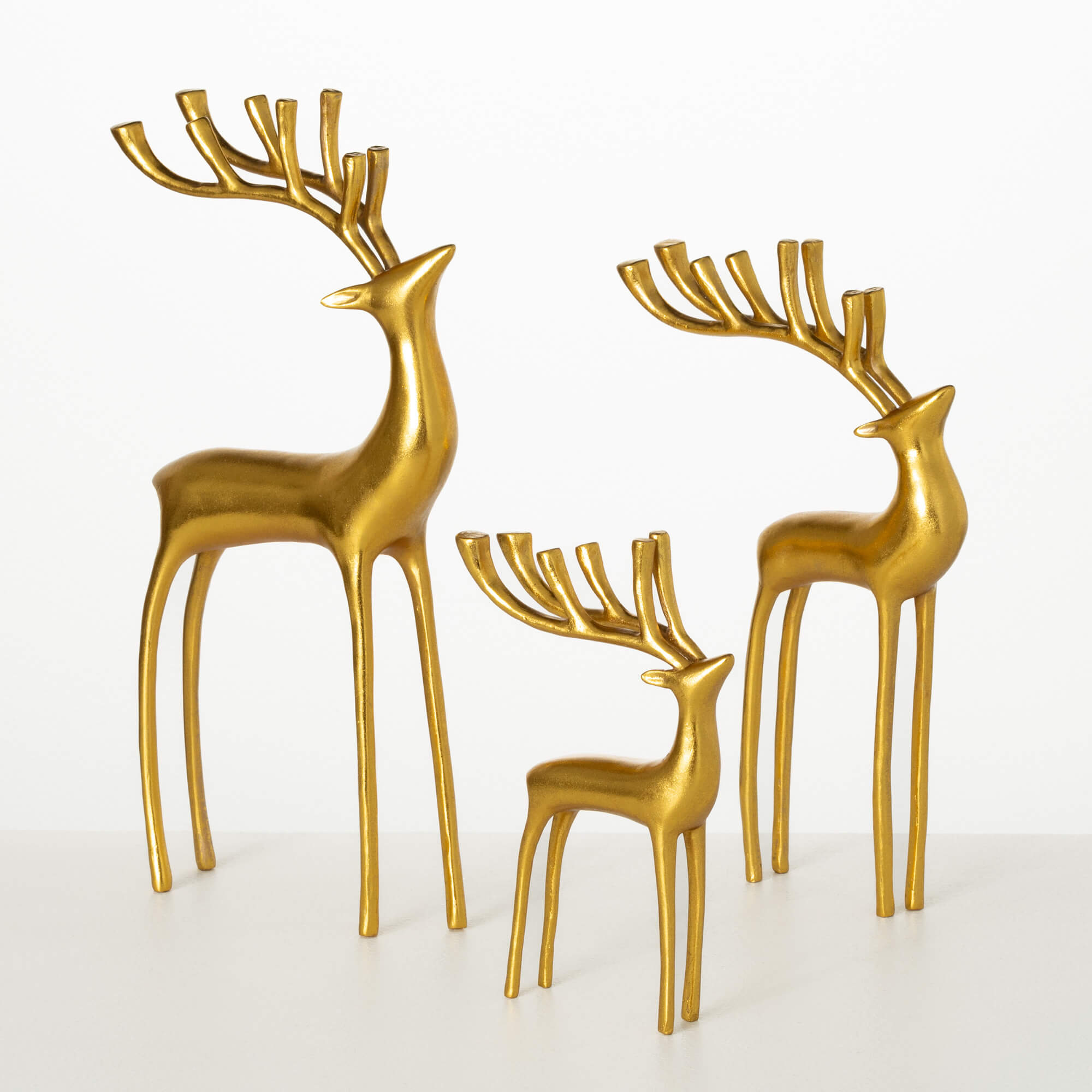 MODERN GOLD DEER FIGURINES 3