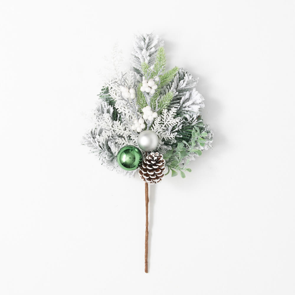 FLOCKED PINE & BALL PICK