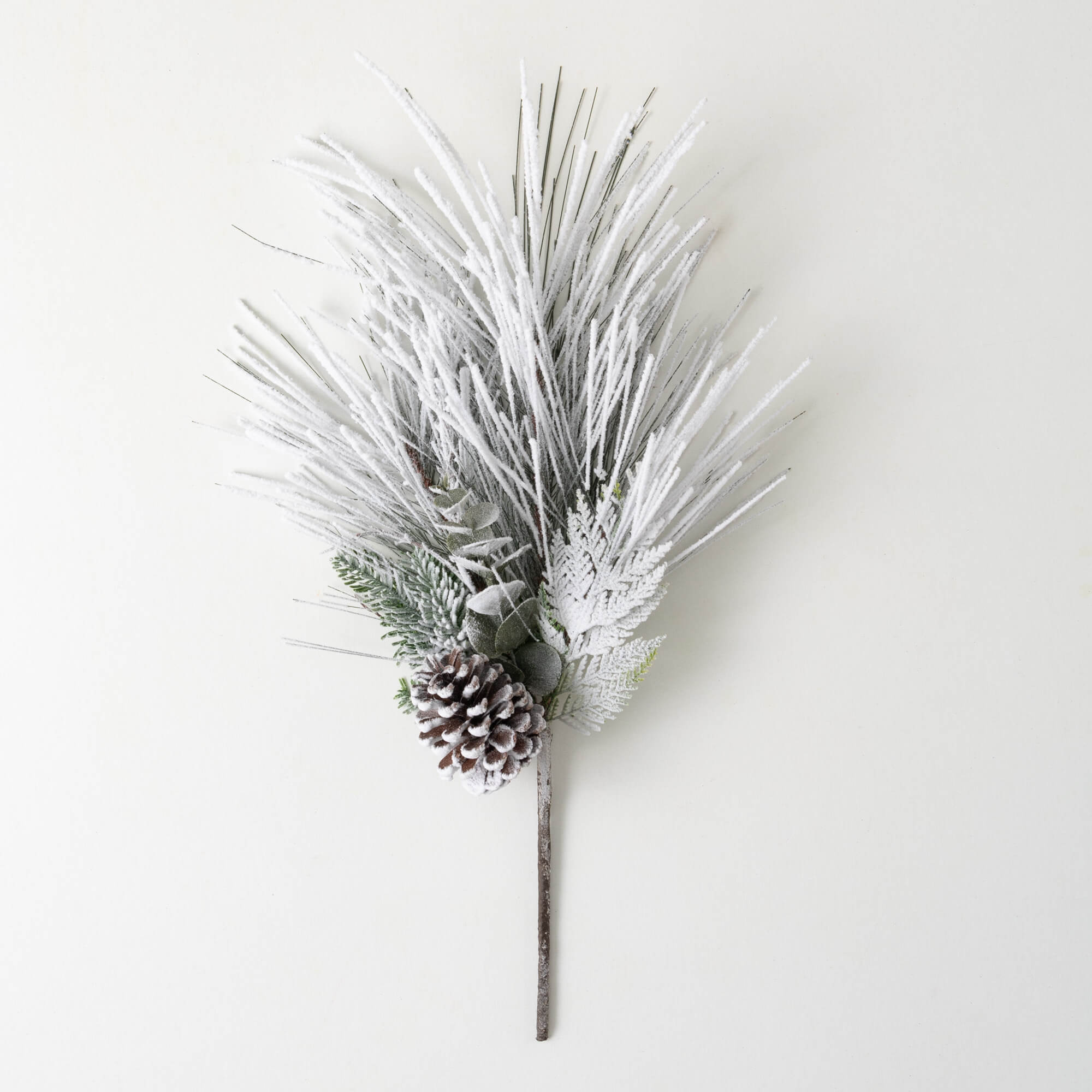 HEAVILY FLOCKED PINE SPRAY