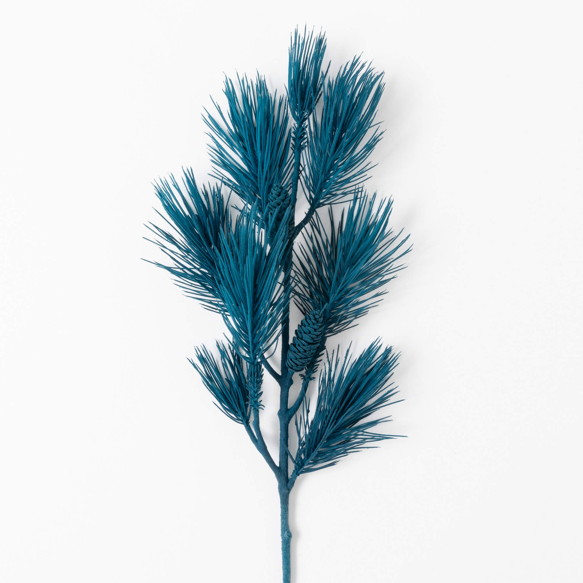 BLUE FLOCKED PINE BRANCH