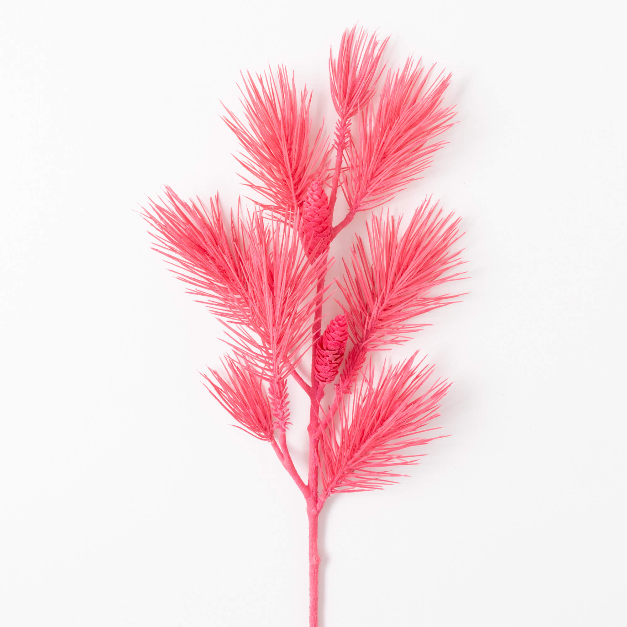 PINK FLOCKED PINE BRANCH