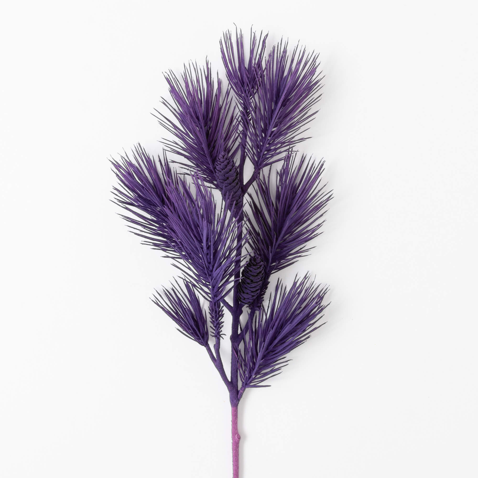 PURPLE FLOCKED PINE BRANCH