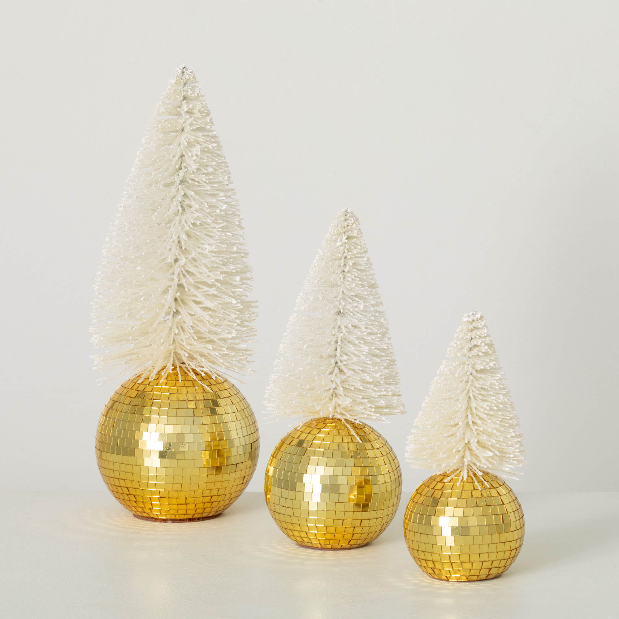 DISCO BOTTLE BRUSH TREE SET 3